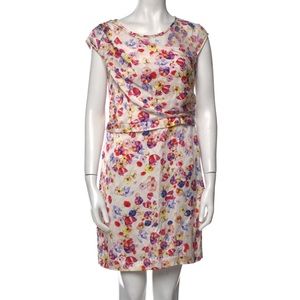 Ports 1961 silk poppy watercolor flower print dress